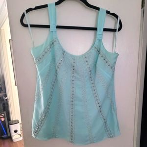 White House Black Market Beaded Tank Top